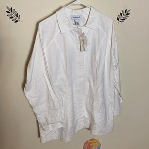NWT Peck and peck White Linen Jacket